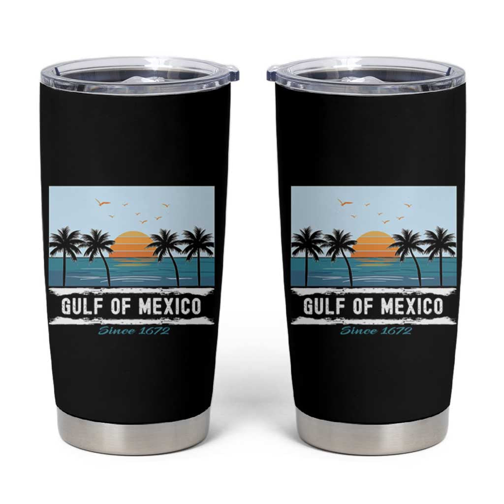 Gulf of Mexico Tumbler Cup Retro Beach Vibes