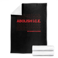 Abolish Ice No Human Is Illegal Throw Blanket Social Justice