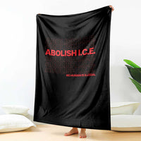 Abolish Ice No Human Is Illegal Throw Blanket Social Justice