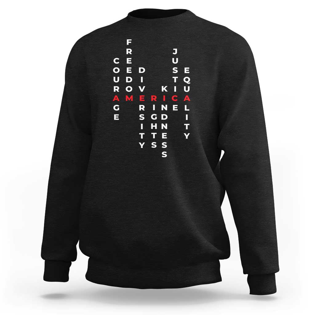 Equal Rights Sweatshirt Courage Freedom Diversity Rights Kindness Justice Equality