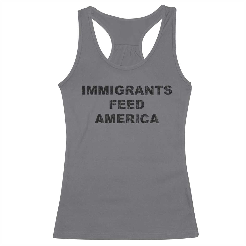 Immigrants Feed America Racerback Tank Top