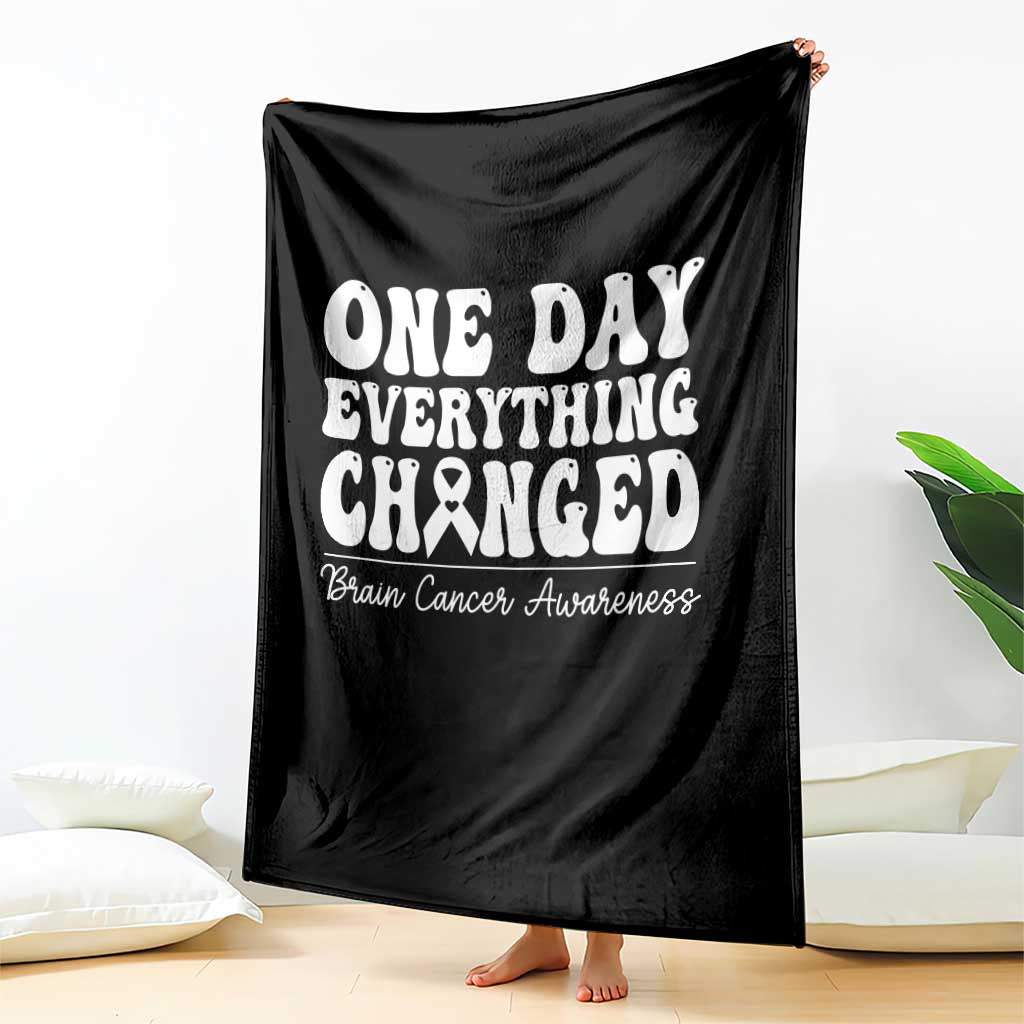 Brain Cancer Awareness Throw Blanket Fight Brain Tumor Cure Groovy