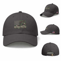 One Badass Bonus Dad Baseball Cap Funny Stepdad Camo American Flag