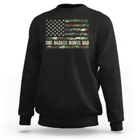 One Badass Bonus Dad Sweatshirt Funny Stepdad Camo American Flag