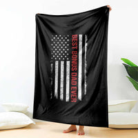 Best Effin Bonus Dad Ever Throw Blanket Funny Stepdad American Flag