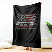 Best Effin’ Bonus Dad Ever Throw Blanket Step Dad American Flag