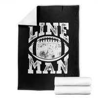 Football Linemen Throw Blanket Vintage Offensive Lineman - Wonder Print Shop