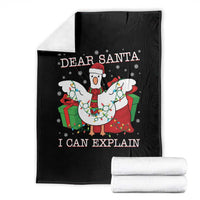 Funny Christmas Goose Throw Blanket Dear Santa I Can Explain Cute Xmas Meme - Wonder Print Shop