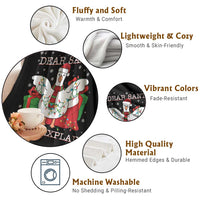 Funny Christmas Goose Throw Blanket Dear Santa I Can Explain Cute Xmas Meme - Wonder Print Shop