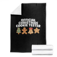 Official Christmas Cookie Tester Throw Blanket Taster Baking Crew Sibling Matching - Wonder Print Shop