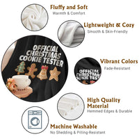 Official Christmas Cookie Tester Throw Blanket Taster Baking Crew Sibling Matching - Wonder Print Shop