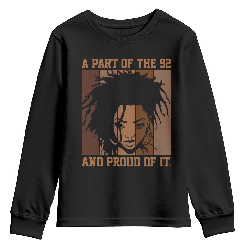 92 Percent Black Woman Power Youth Sweatshirt A Part Of The 92% And Proud Of It