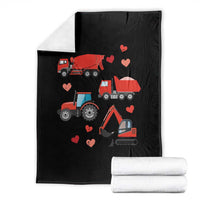 Excavator Construction Throw Blanket Car Tractor Truck Lovers - Wonder Print Shop