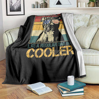Vintage Pitbull Dad Throw Blanket Like A Regular Dad But Cooler - Wonder Print Shop