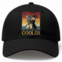 Vintage Pitbull Dad Baseball Cap Like A Regular Dad But Cooler