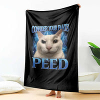Meme Cat Throw Blanket Funny Weird Humor Consider Your Pants Peed - Wonder Print Shop