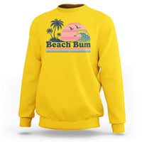 Beach Bum Sweatshirt Retro Summer Vacation Surf Wave Tropical Sunset Aesthetic