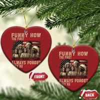 Native American Christmas Ornament Funny The First Immigrants Always Forget - Wonder Print Shop