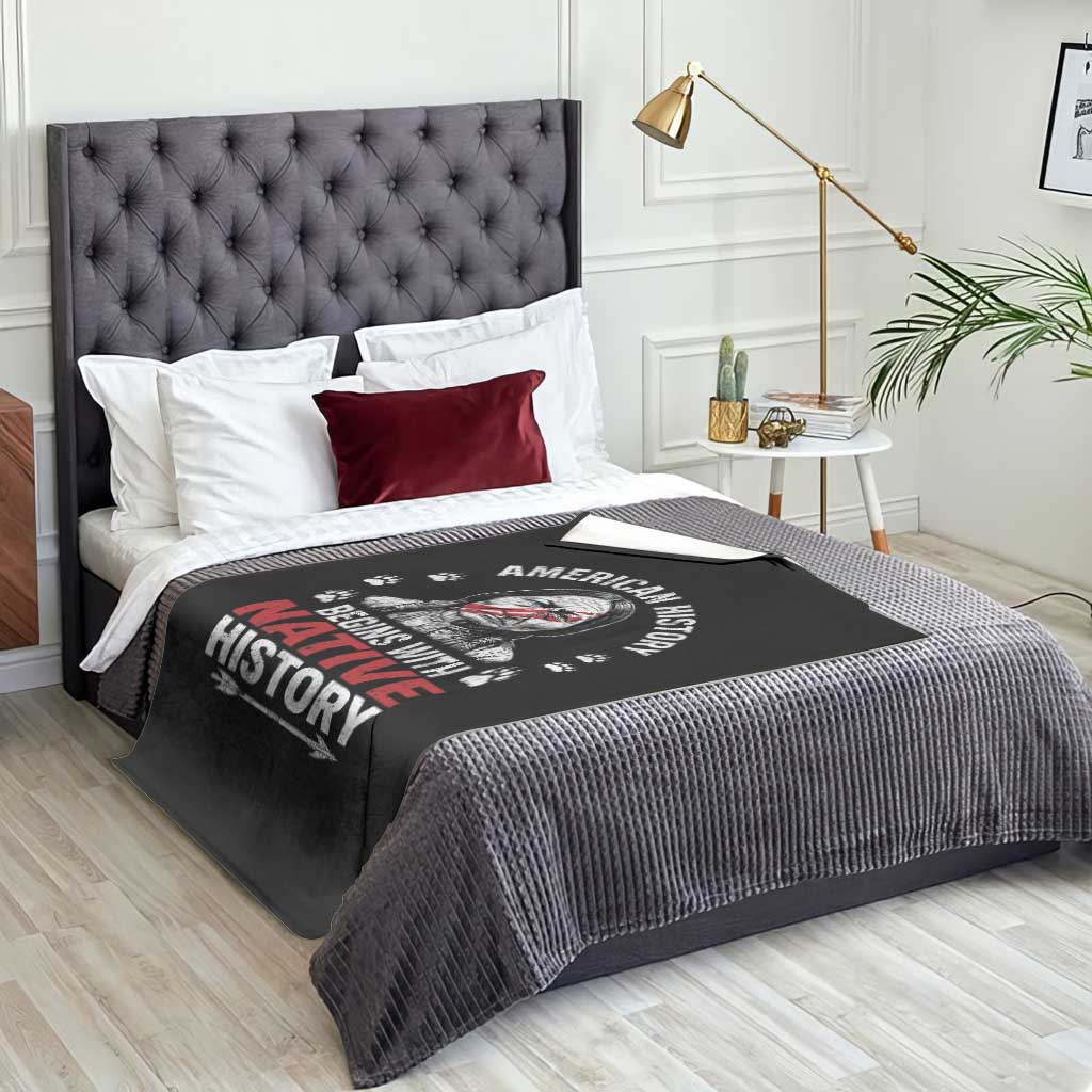 Native American History Throw Blanket Indigenous Peoples Tribal Pride - Wonder Print Shop