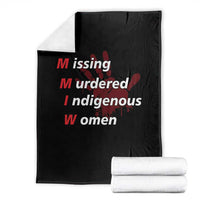 MMIW Throw Blanket Missing Murdered Indigenous Women Red Hand - Wonder Print Shop