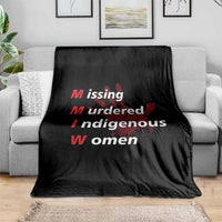 MMIW Throw Blanket Missing Murdered Indigenous Women Red Hand - Wonder Print Shop