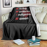 MMIW Throw Blanket Missing Murdered Indigenous Women Red Hand - Wonder Print Shop