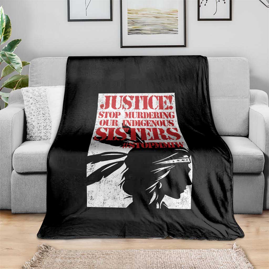 MMIW Awareness Throw Blanket Justice Stop Murdering Our Indigenous Sisters