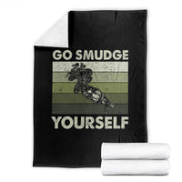 Go Smudge Yourself Throw Blanket Funny Sage Bundle Smudging Feather - Wonder Print Shop
