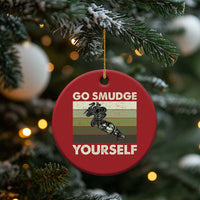 Go Smudge Yourself Christmas Ornament Funny Sage Bundle Smudging Feather - Wonder Print Shop