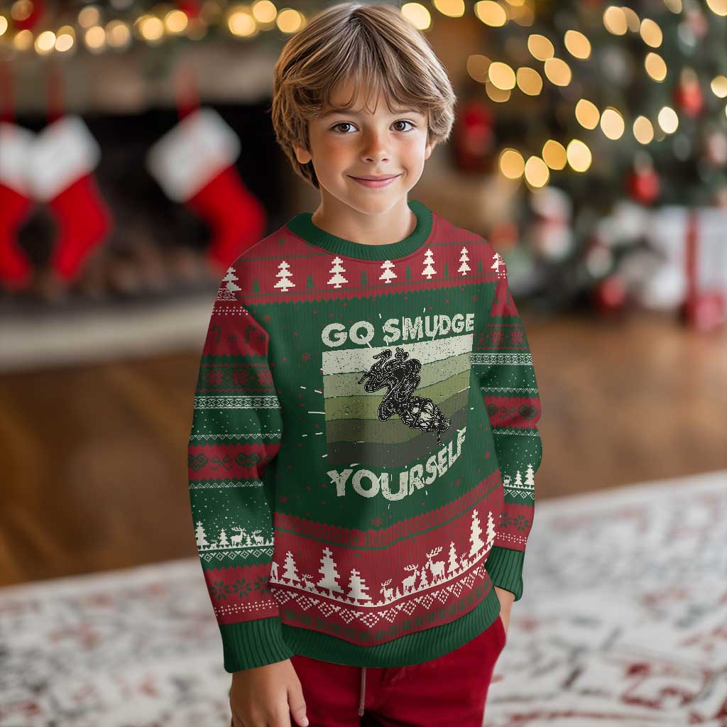 Go Smudge Yourself Knitted Sweatshirt Funny Sage Bundle Smudging Feather - Wonder Print Shop