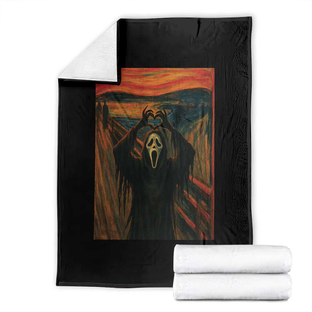 Ghost Heart Hands Throw Blanket Scary Face Horror Halloween - Wonder Print Shop