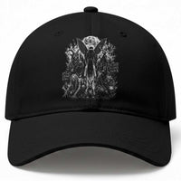 Cryptid Monsters Urban Legends Baseball Cap Vintage Dark Folklore Leave Before Dark Graphic