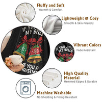 Jingle Bell Christmas Throw Blanket Funny Naughty White Elephant Gag Gift Exchange - Wonder Print Shop