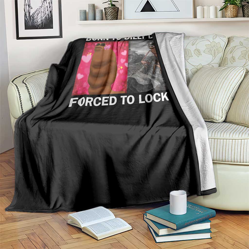 Marcus The Worm Meme Throw Blanket Born To Dilly Dally Forced To Lock In Funny Cute Brainrot - Wonder Print Shop