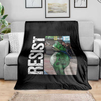 Portland Frog Protest Throw Blanket Vintage Activist Resistance - Wonder Print Shop
