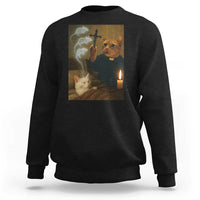 Funny Exorcist Cat Meme Sweatshirt Dark Humor Cat - Wonder Print Shop