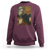 Funny Exorcist Cat Meme Sweatshirt Dark Humor Cat - Wonder Print Shop
