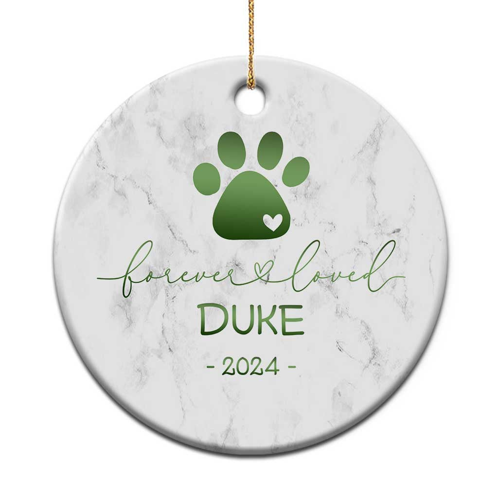 Personalized Pet Memorial Christmas Ornament Custom Name Forevel Loved - Wonder Print Shop