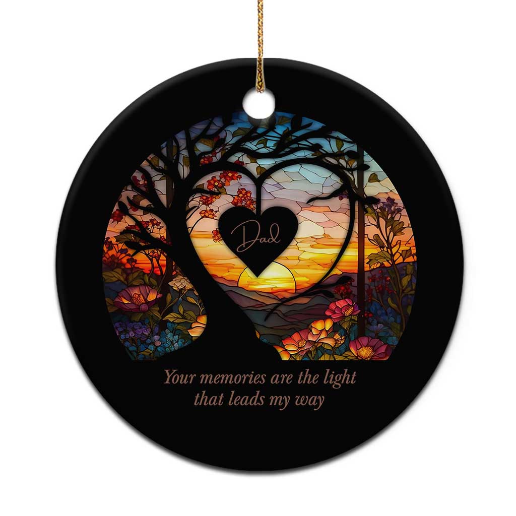 Personalized Memorial Christmas Ornament Custom Loss of Father Family Sympathy Gift - Wonder Print Shop