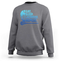 Eat Sleep Lacrosse Repeat Sweatshirt Funny Lax Lover Player - Wonder Print Shop