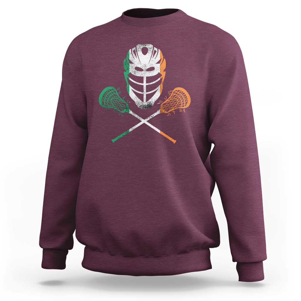 Ireland Lacrosse Sweatshirt Irish Flag Ireland - Wonder Print Shop