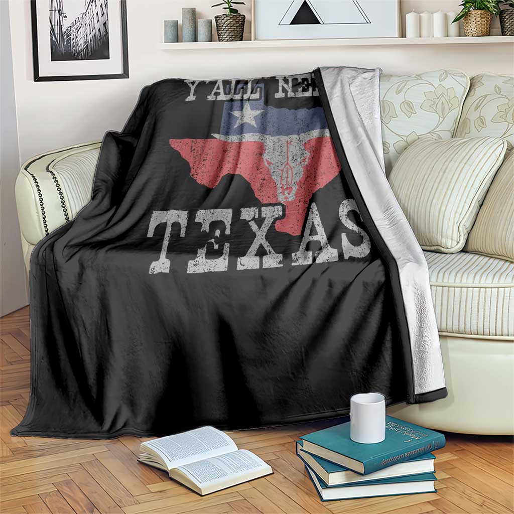 Yall Need Texas Throw Blanket State Map Vintage - Wonder Print Shop