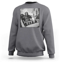 Funny Bigfoot Alien Sweatshirt Sasquatch UFO Coaster - Wonder Print Shop