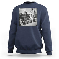 Funny Bigfoot Alien Sweatshirt Sasquatch UFO Coaster - Wonder Print Shop