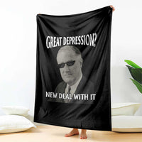 FDR Great Depression Deal With It Throw Blanket Funny History Meme