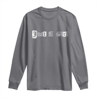Just A Girl Long Sleeve Shirt Gothic Blackletter Typography Design