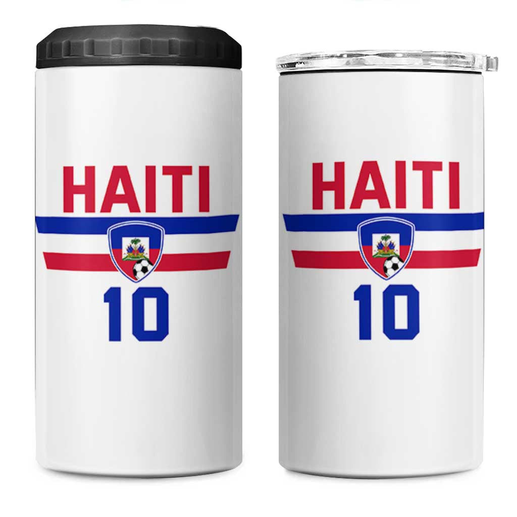 Haiti Haitian Flag 4 in 1 Can Cooler Tumbler Proud Haitienne Cheer Country Favorite Spirit Game Caribbean Souvenir