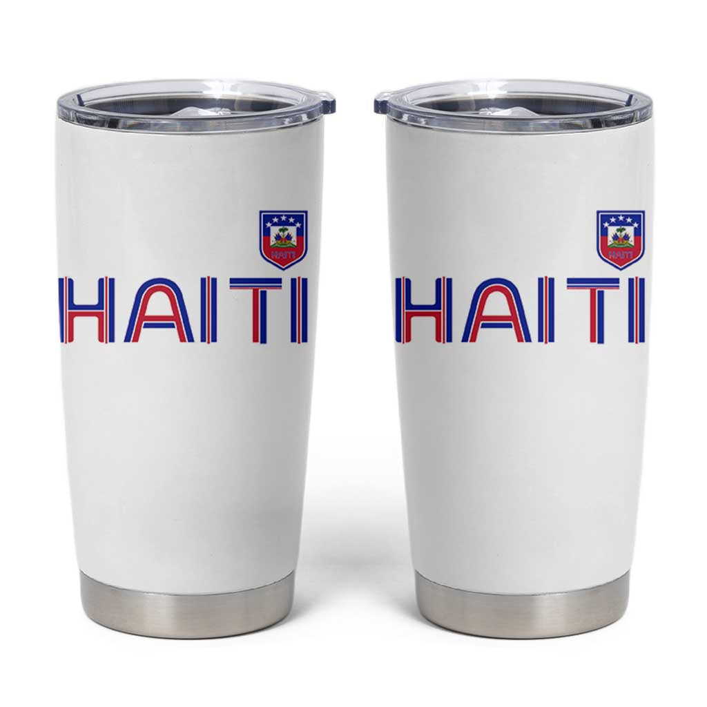 Haiti Flag Crest Tumbler Cup Haitian Pride National Heritage Patriotic Graphic