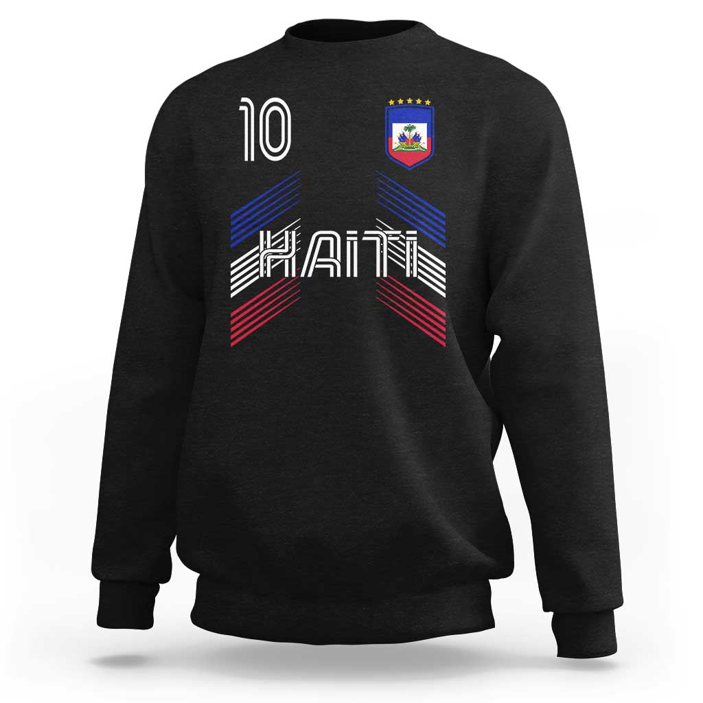 Haiti Soccer Sweatshirt Haitian Football Fan Pride National Team Support Graphic