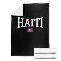 Haiti Haitian Flag Caribbean Souvenir Throw Blanket Vintage Varsity Sports